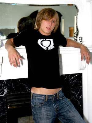 Blonde twink Skyler strips naked and shows off his cock by Next Door Twink by Next Door Twink image #2