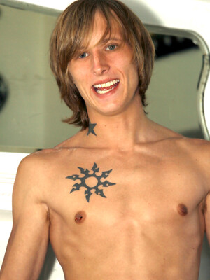 Blonde twink Skyler strips naked and shows off his cock by Next Door Twink by Next Door Twink image #4