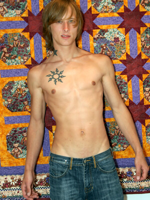 Blonde twink Skyler strips naked and shows off his cock by Next Door Twink by Next Door Twink image #13