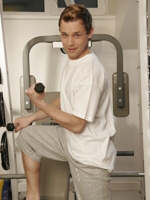French twink Felix Lacroix strips at the gym and shows his ass by Jalif Studio by Jalif Studio image #3