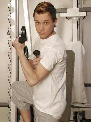 French twink Felix Lacroix strips at the gym and shows his ass by Jalif Studio by Jalif Studio image #4