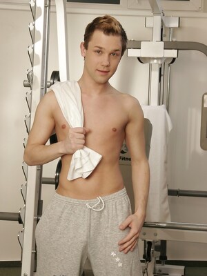 French twink Felix Lacroix strips at the gym and shows his ass by Jalif Studio by Jalif Studio image #5