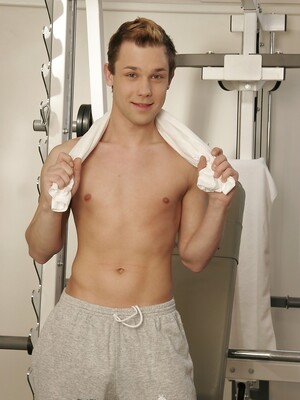 French twink Felix Lacroix strips at the gym and shows his ass by Jalif Studio by Jalif Studio image #7