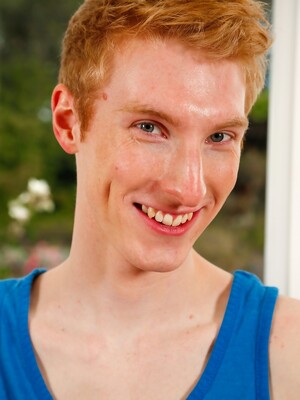 Ginger guy with hairy armpits shows his cock by Next Door Twink by Next Door Twink image #1
