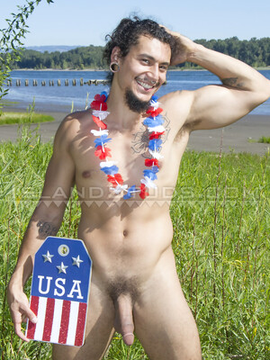 Proud Bi-Sexual 8" Javier Gonzalez is Back! Latin Sex God, Shows Hole, Long Piss Riverside & Big Juicy Load! by Island Studs by Island Studs image #12